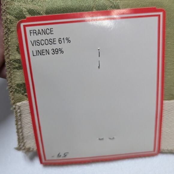 Vintage Brunschwig & Fils Les Cherubins Angeliques Damask Green Made in France - Picture 4 of 4